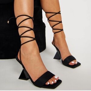 All black Heel wedges